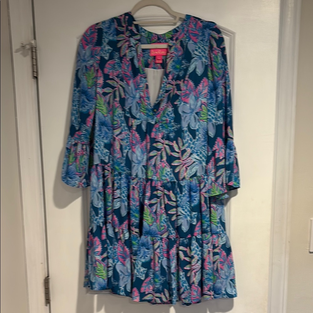 Floral Blue Dress